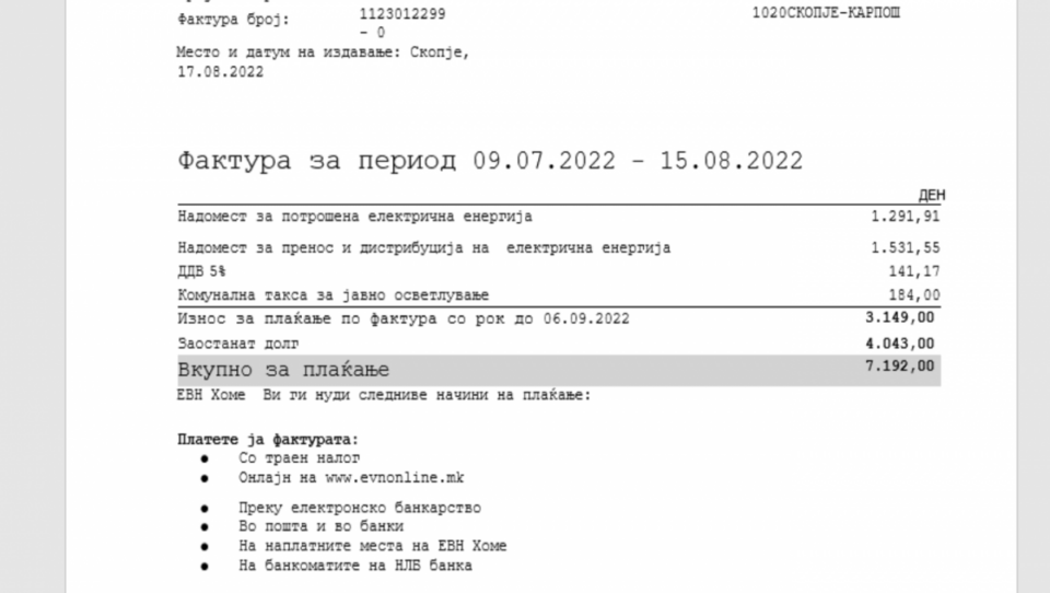 Трошокот за пренос не смее да биде поголем од оној за струја, велат експертите по скандалозните сметки на ЕВН