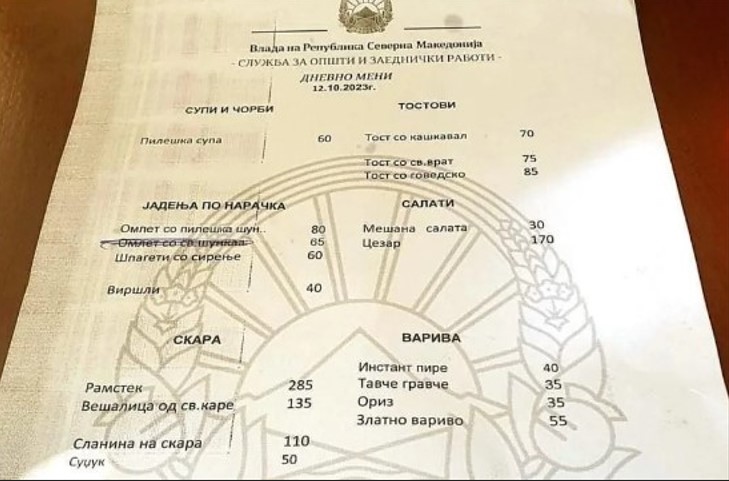 „Инфлацијата го јаде лебот на граѓаните, а во исто време функционерите на ДУИ и СДС се товат со бифтеци, по евтини цени во владиното бифе“