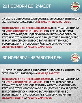 Царина утре по 12 часот нема да работи, четврток-неработен ден освен за итно и неодложно царинење