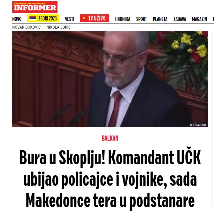 „Командантот на УЧК убиваше полицајци и војници, сега ги прави Македонците потстанари“