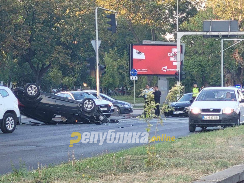 Тешка сообраќајка во Автокоманда попладнево